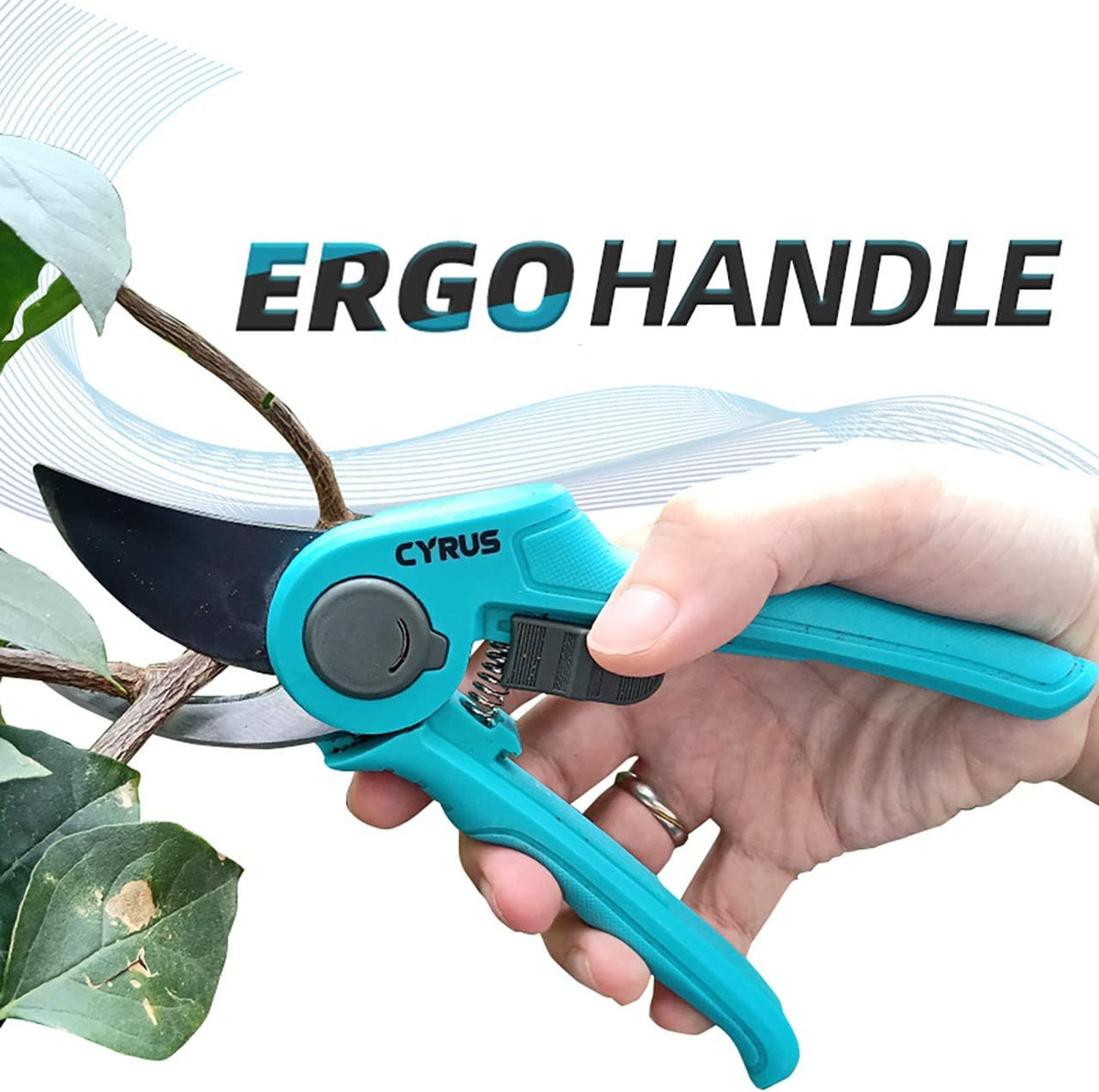 8 Inch Labor Saving Bypass Pruners 2 Adjustable Jaw Openings Garden Shears