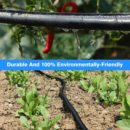 Flat Soaker Hose 20FT,Drip Hose for Garden Beds Linkable Irrigation System Lightweight and Easy Watering for Tree Plant and Save 80% Water for You (20FT)