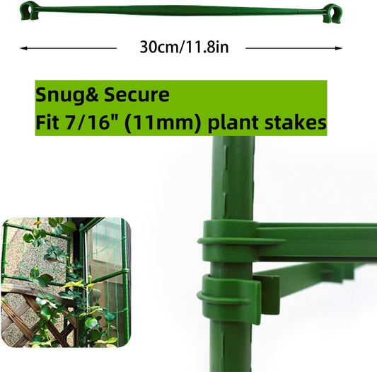 36PCS Plant Stake Arms for Tomato Cage，Expandable 11.8" Plant Supports Trellis Connector Clips for 11mm Garden Plants Stakes Stand Outdoor/Indoor