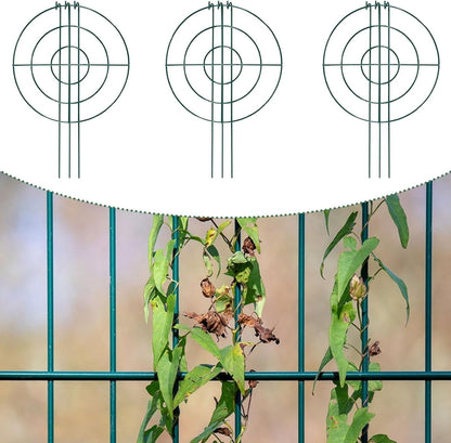 3X Peony Support Cages Plant Support Rings Elegant Metal Frame Sturdy Climbing Trellis Grow Through Hoops for Courtyard Rose, Grid