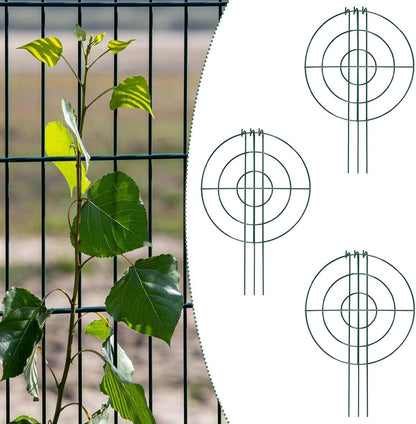 3X Peony Support Cages Plant Support Rings Elegant Metal Frame Sturdy Climbing Trellis Grow Through Hoops for Courtyard Rose, Grid