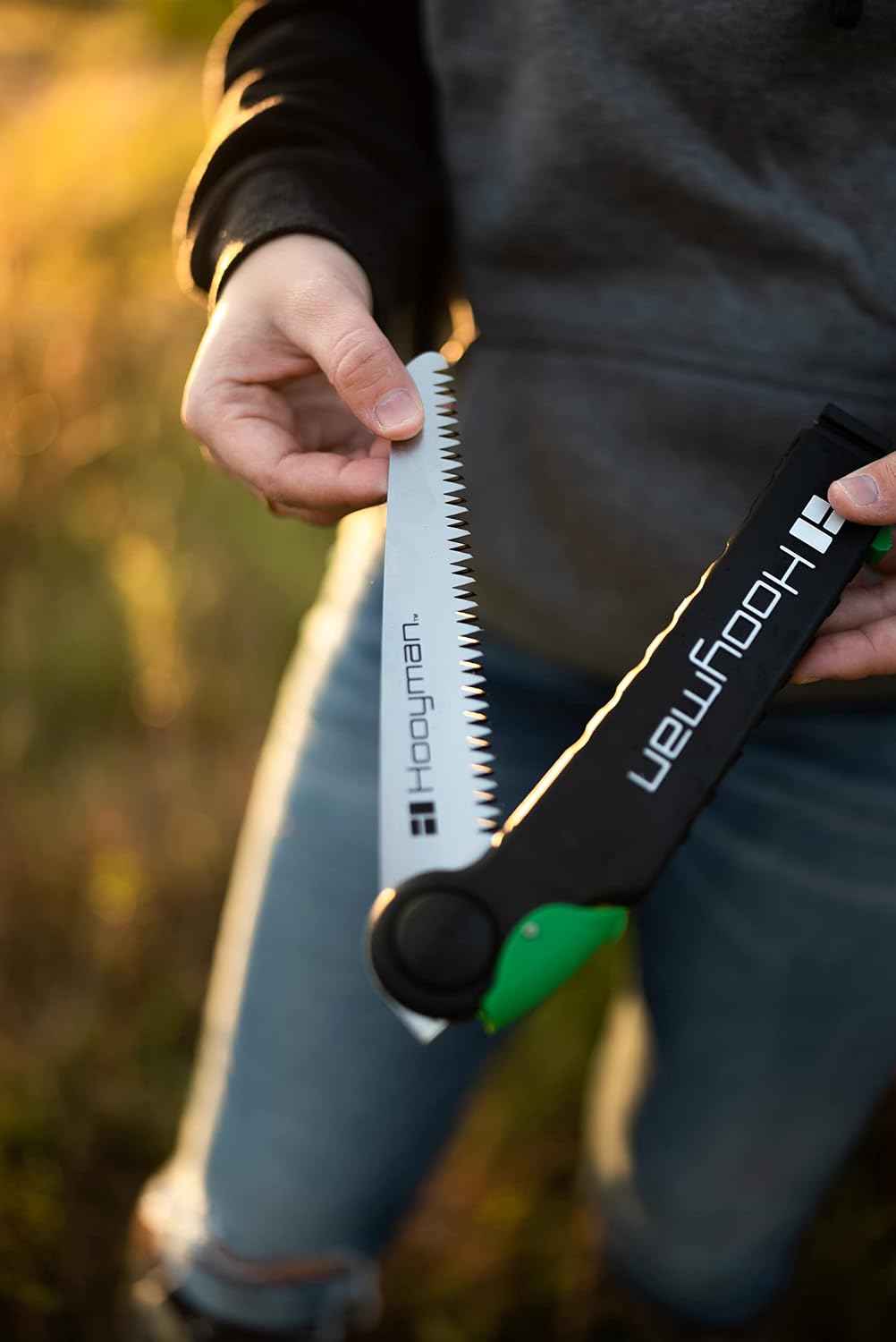 Extendable Tree Saw with Compact Design, Detachable Handsaw and Telescoping Pole, No-Slip H-Grip, Impulse Hardened Teeth, and Wrist Lanyard for Tree Trimming, Hunting, Camping, and Outdoors