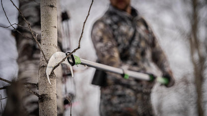 Extendable Tree Saw with Compact Design, Detachable Handsaw and Telescoping Pole, No-Slip H-Grip, Impulse Hardened Teeth, and Wrist Lanyard for Tree Trimming, Hunting, Camping, and Outdoors
