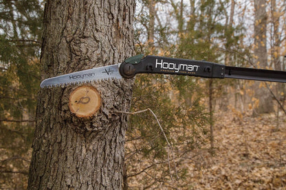 Extendable Tree Saw with Compact Design, Detachable Handsaw and Telescoping Pole, No-Slip H-Grip, Impulse Hardened Teeth, and Wrist Lanyard for Tree Trimming, Hunting, Camping, and Outdoors