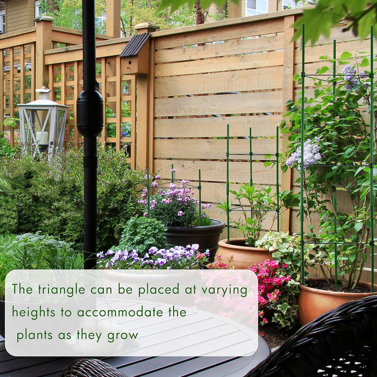 3-Pack Tomato Cage, Plants Support, Trellis Climbing Triangular Cage, Stand for Pepper Eggplant Tomato Flowers