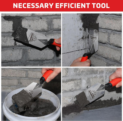 RED Margin Trowel, 5" x 2" Upgraded Ground Blade