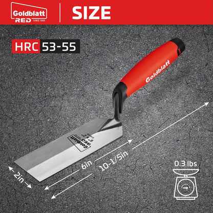 RED Margin Trowel, 5" x 2" Upgraded Ground Blade