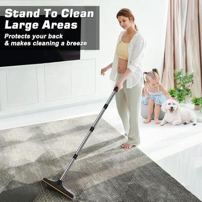 Carpet Rake for Pet Hair Removal, Reusable Carpet Scraper Broom