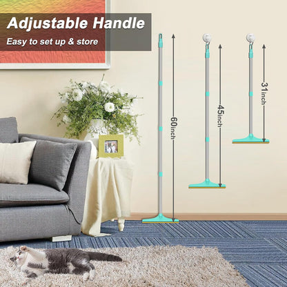 Carpet Rake for Pet Hair Removal, Reusable Carpet Scraper Broom