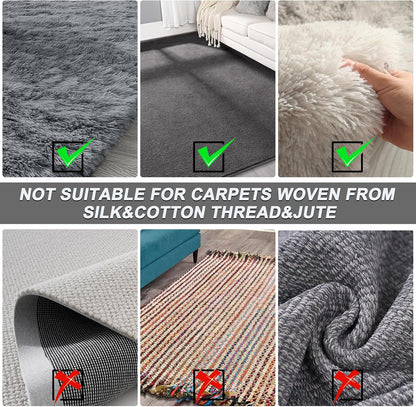 Carpet Rake for Pet Hair Removal, Reusable Carpet Scraper Broom