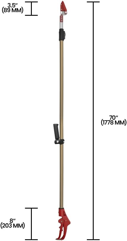 ZL625 Telescopic Long Reach Pruner with Pruning Saw, Extends 70 to 119 Inches