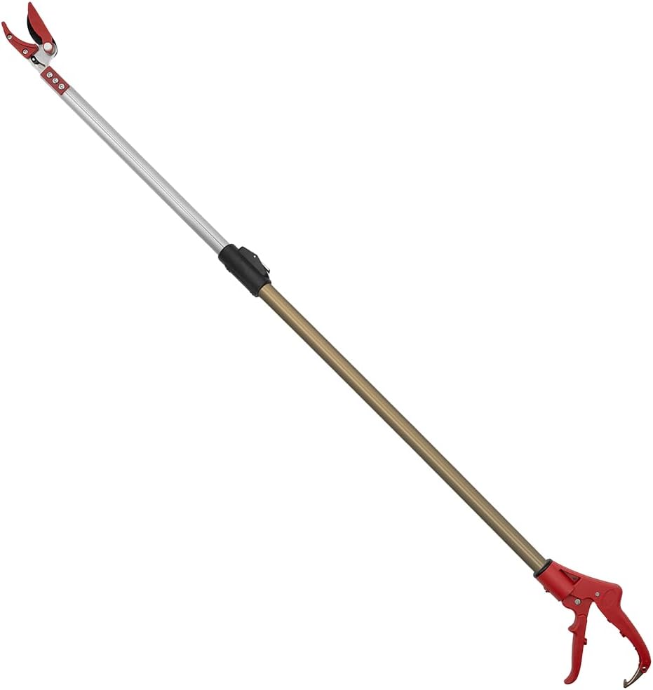 ZL625 Telescopic Long Reach Pruner with Pruning Saw, Extends 70 to 119 Inches