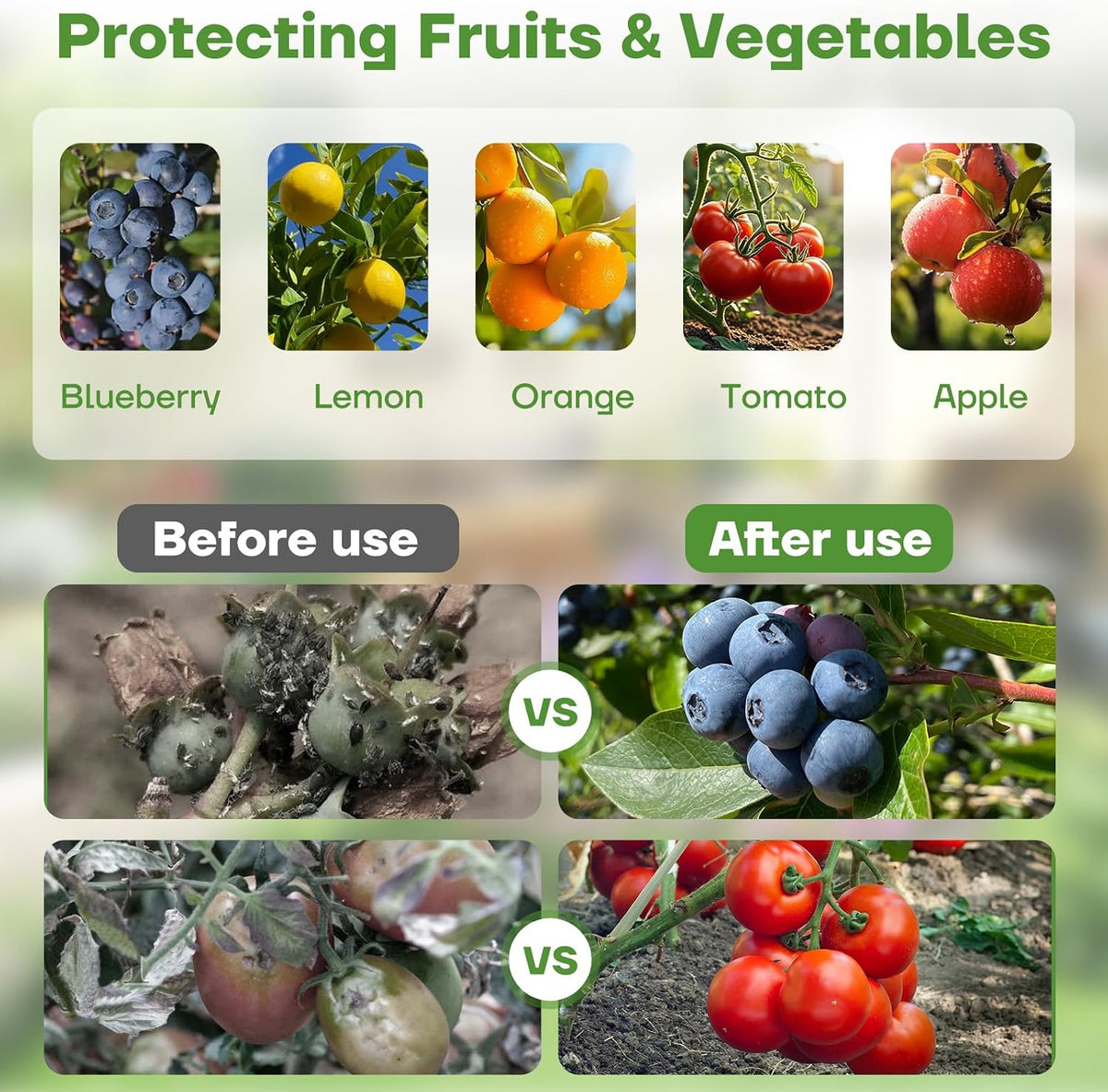 6FT x 6FT Fruit Tree Netting with Zipper and Drawcord, 2Pcs Garden Plant Net Pest Barrier Bag, Insect Bird Mesh Netting Cover for Protect Vegetables Flower Blueberry