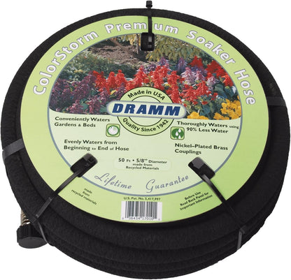 17010 ColorStorm Premium 50 Foot Soaker Garden Hose, Black