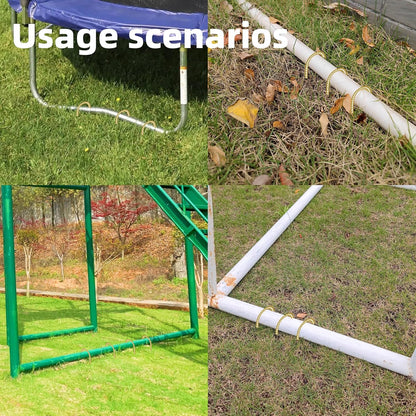 11 Pack Ground Garden Rebar Stakes Rebar 12 Inch Anti-Rust Galvanized Steel U Shape Hook Heavy Duty Ground Anchors for Tents, Position Kits,Fences, and Trampolines Landscape Fabric