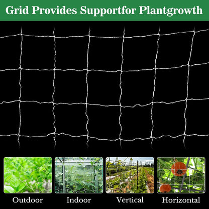 Trellis Netting for Climbing Plants - 5 x 15 ft Garden Net, 2 Pack
