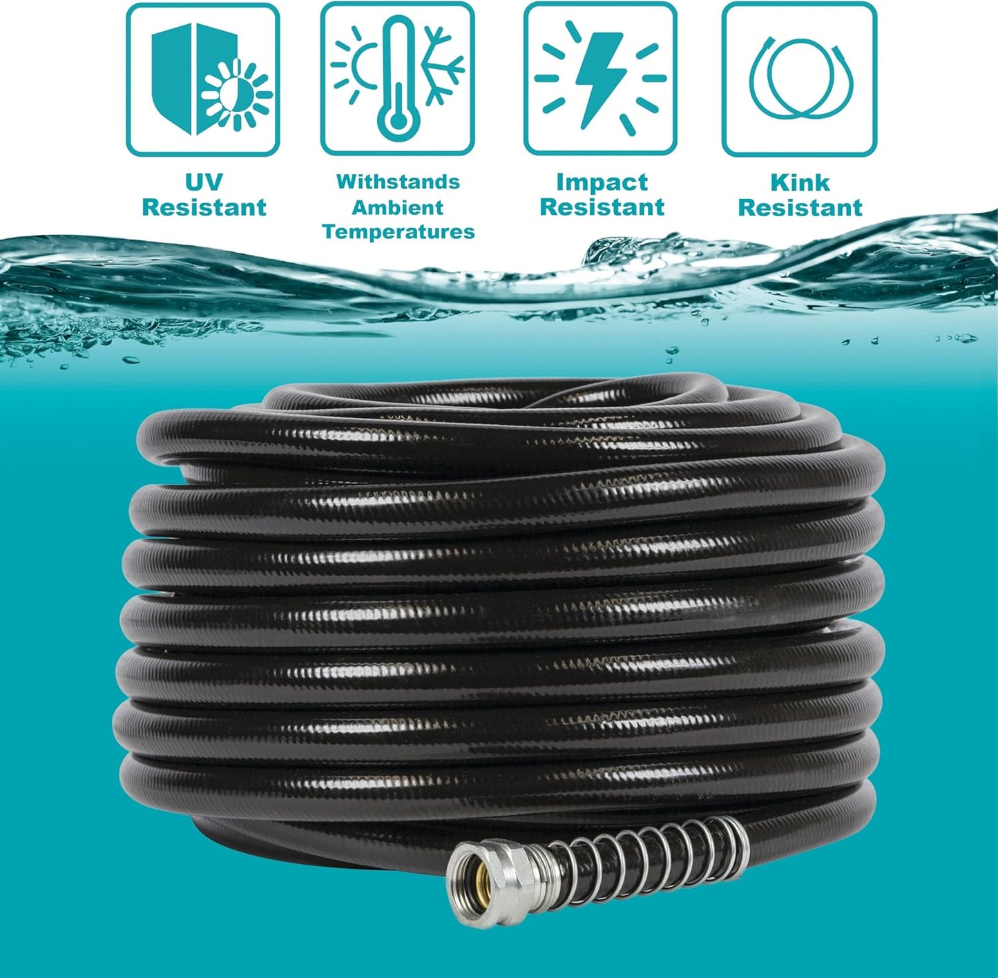 Fiskars Garden Watering 60058100Gt Flexogen Pro Hose, 5/8 By 100'
