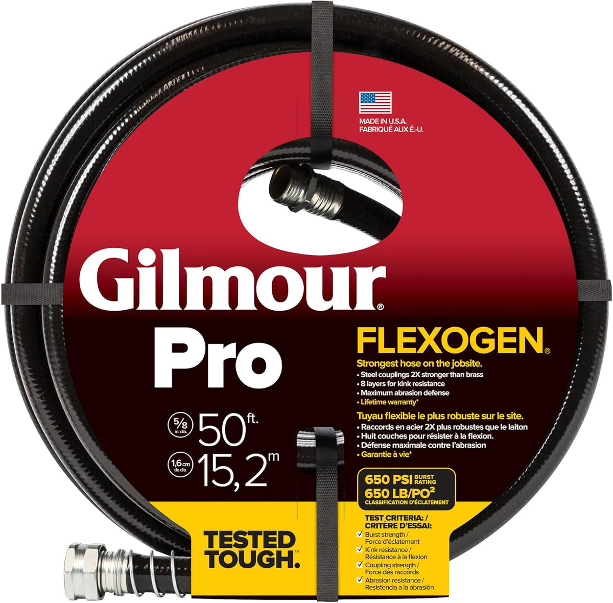 Fiskars Garden Watering 60058100Gt Flexogen Pro Hose, 5/8 By 100'