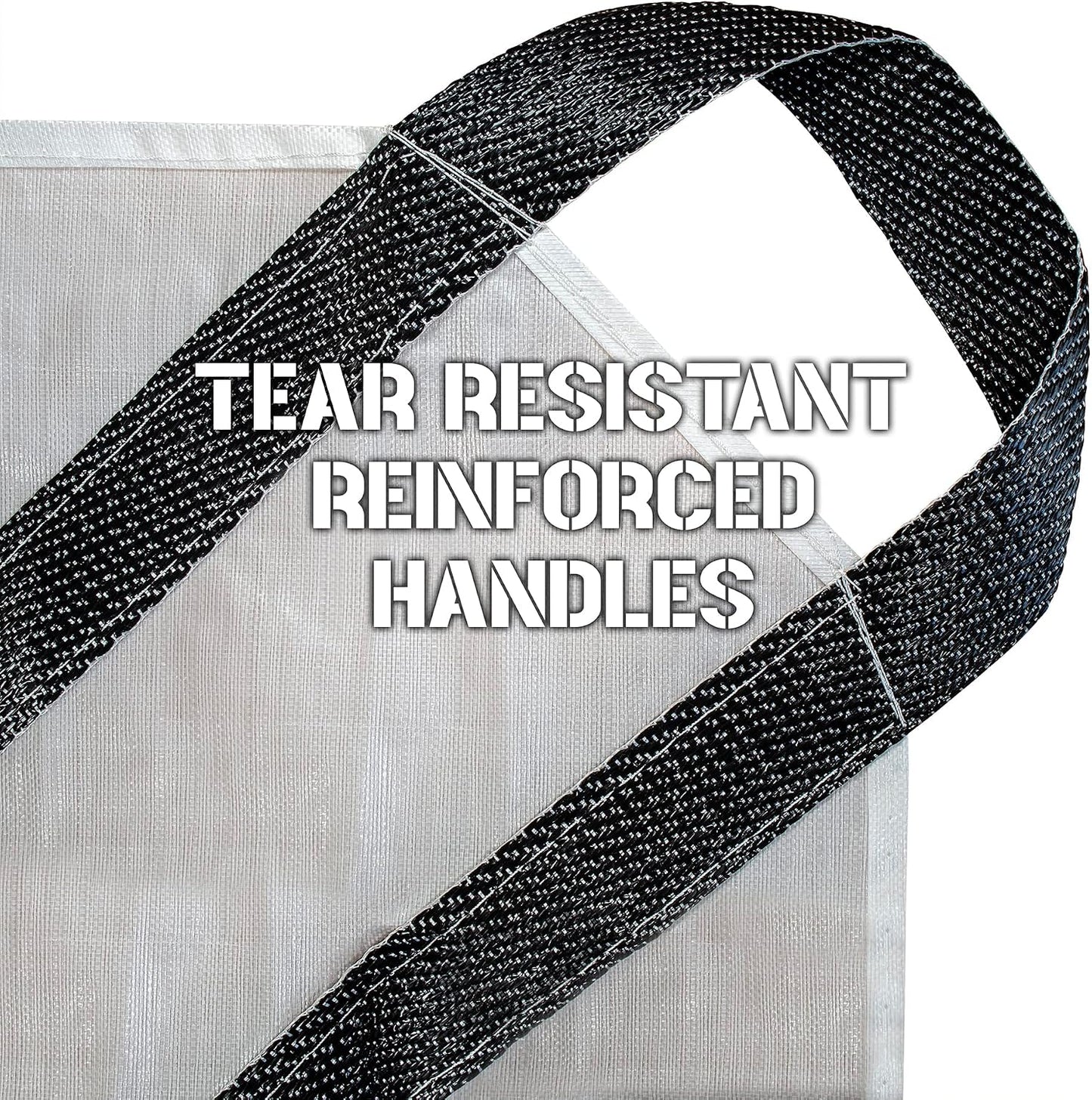 5' x 5' Heavy-Duty Utility Tarp with Reinforced Handles – Waterproof, UV-Resistant Poly-Woven Cover – Ideal for Yard Work, Home, Garden, Construction, Camping & Trailers