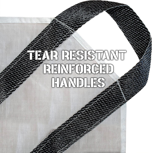 5' x 5' Heavy-Duty Utility Tarp with Reinforced Handles – Waterproof, UV-Resistant Poly-Woven Cover – Ideal for Yard Work, Home, Garden, Construction, Camping & Trailers