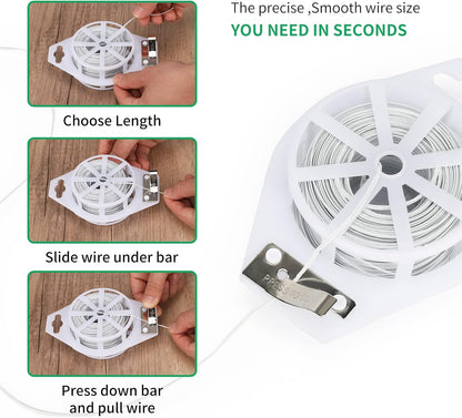 328 Feet Plastic Plant Twist Tie White Garden Plants Tie Multi-Use for Secure Vines,Plants