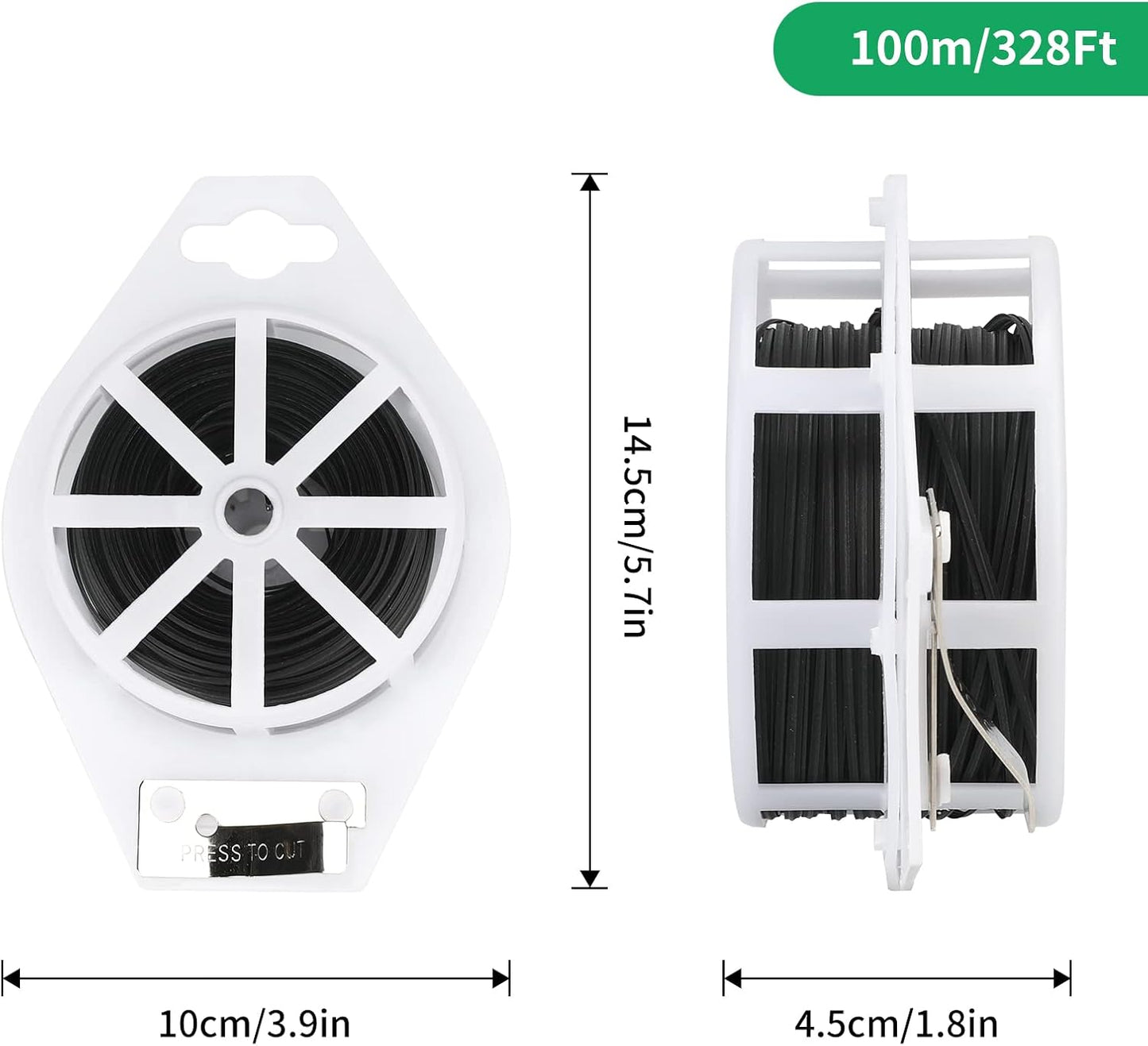 328 Feet Plastic Plant Twist Tie White Garden Plants Tie Multi-Use for Secure Vines,Plants