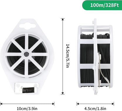 328 Feet Plastic Plant Twist Tie White Garden Plants Tie Multi-Use for Secure Vines,Plants