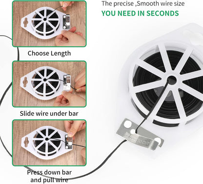328 Feet Plastic Plant Twist Tie White Garden Plants Tie Multi-Use for Secure Vines,Plants