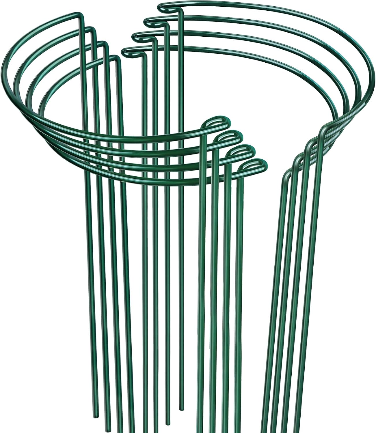 Plant Support, 8PCS Peony Cages and Supports, Plant Stakes for Indoor Plants, Outdoor Plants, Metal Garden Stakes, Plant Holders, Tomato Monstera Hydrangea Support Cage, 10" W x 15.8" H