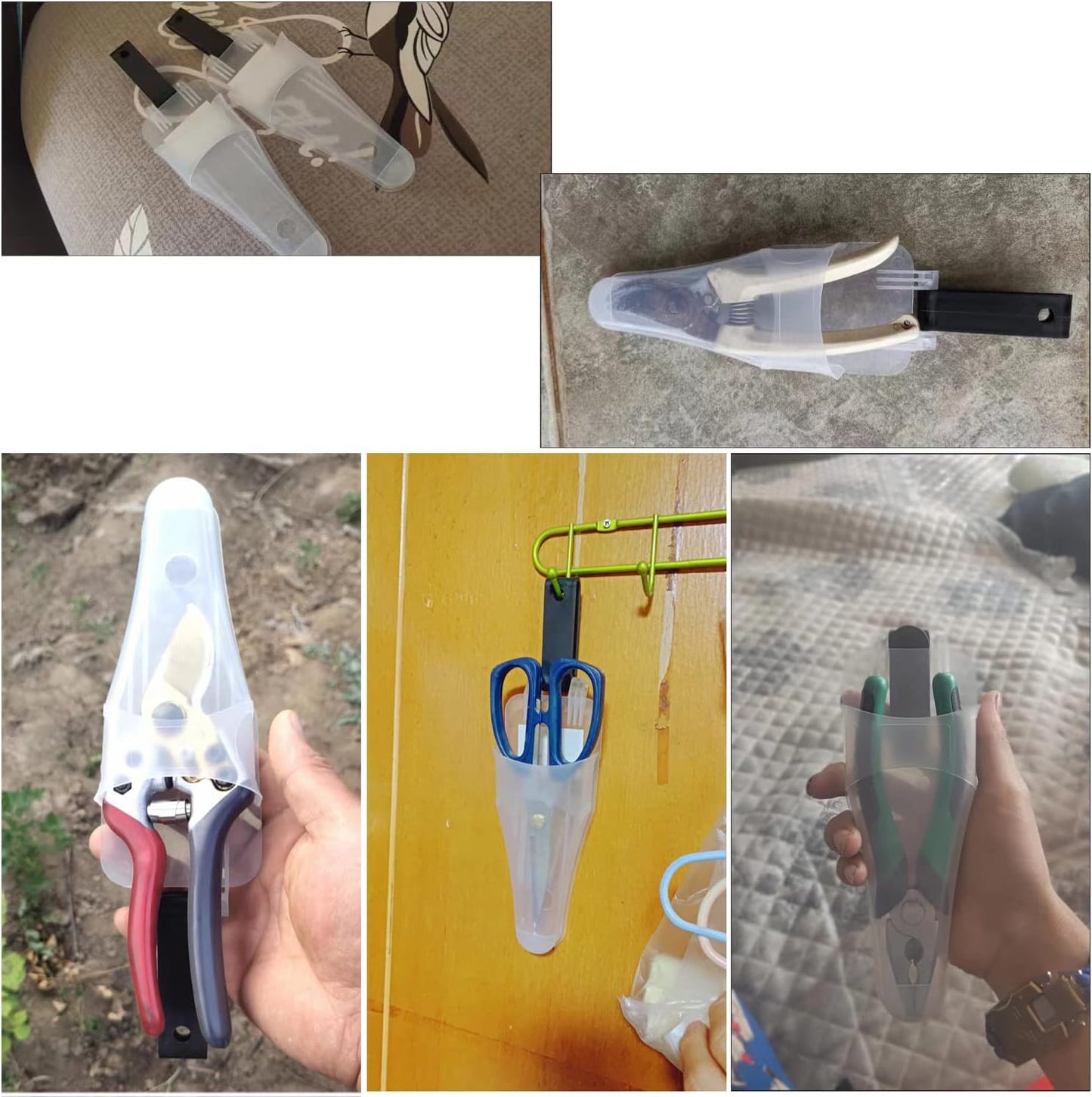 2 Pack Bypass Pruning Shears Holster with Belt Clip Plastic Lightweight Bybass Pruners Pouch Protective Case Cove Holder for Hand Pruner Garden Shears Garden Clippers Scissors Slip Joint Pliers
