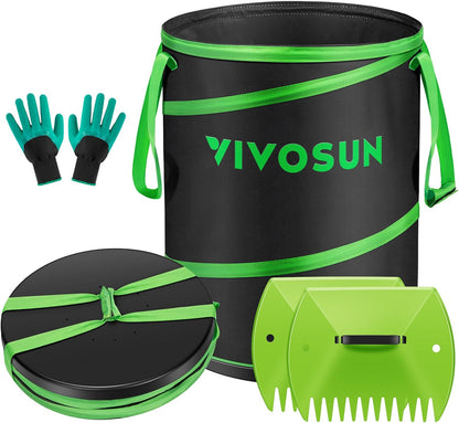 2-Pack 30-Gallon Collapsible Garden Bag, Yard Waste Containers