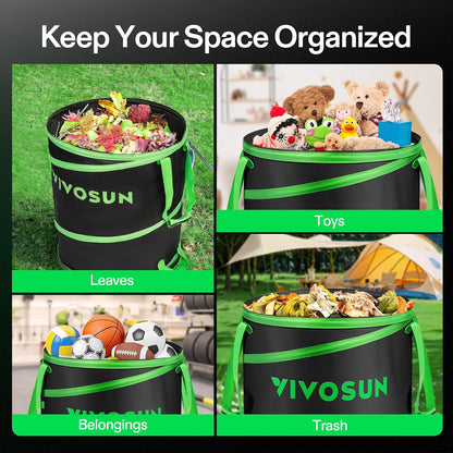2-Pack 30-Gallon Collapsible Garden Bag, Yard Waste Containers