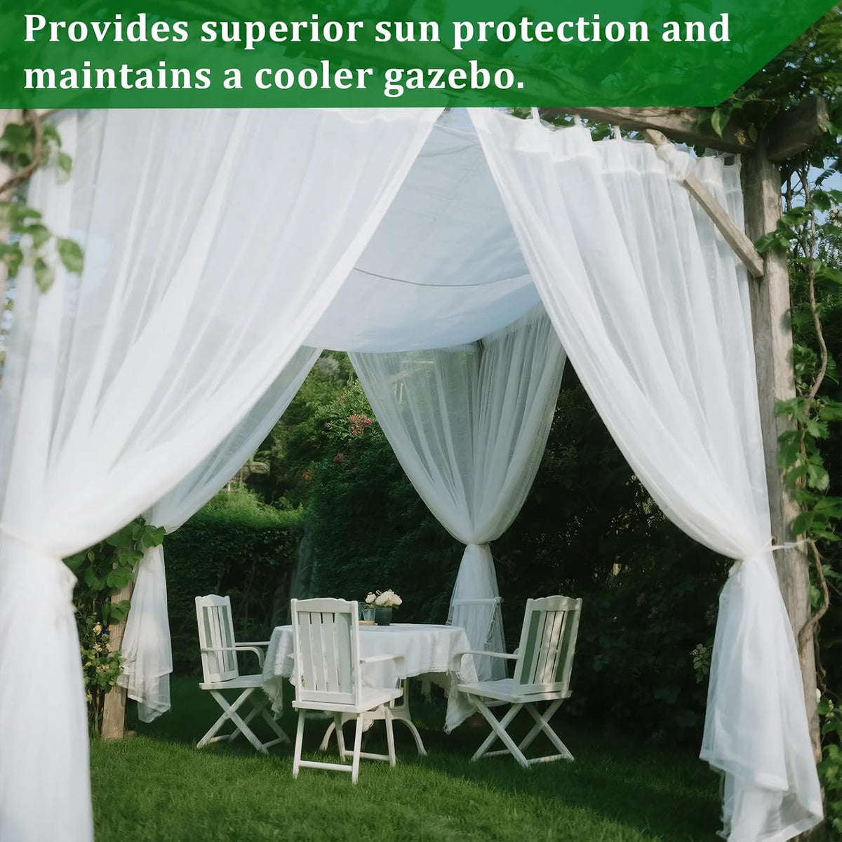 2PCS Mosquito Netting for Patio,10 x 16.5 Ft Garden Mesh Netting,Fly Insect Bird Net Barrier for Protect Vegetables Plants,Mosquito Mesh Screen for Outdoor Patios Apartment Balcony (White)