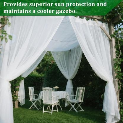 2PCS Mosquito Netting for Patio,10 x 16.5 Ft Garden Mesh Netting,Fly Insect Bird Net Barrier for Protect Vegetables Plants,Mosquito Mesh Screen for Outdoor Patios Apartment Balcony (White)