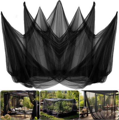 2PCS Mosquito Netting for Patio,10 x 16.5 Ft Garden Mesh Netting,Fly Insect Bird Net Barrier for Protect Vegetables Plants,Mosquito Mesh Screen for Outdoor Patios Apartment Balcony (White)