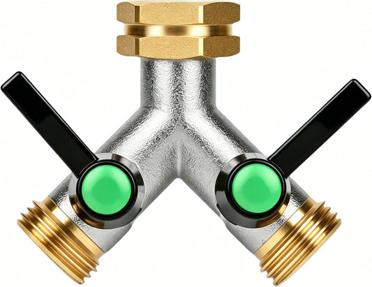 2 Way Y Hose Splitter Garden Water Faucet Spigot Splitter