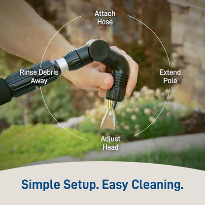 Telescoping Gutter Cleaning Wand, Silver - 58543