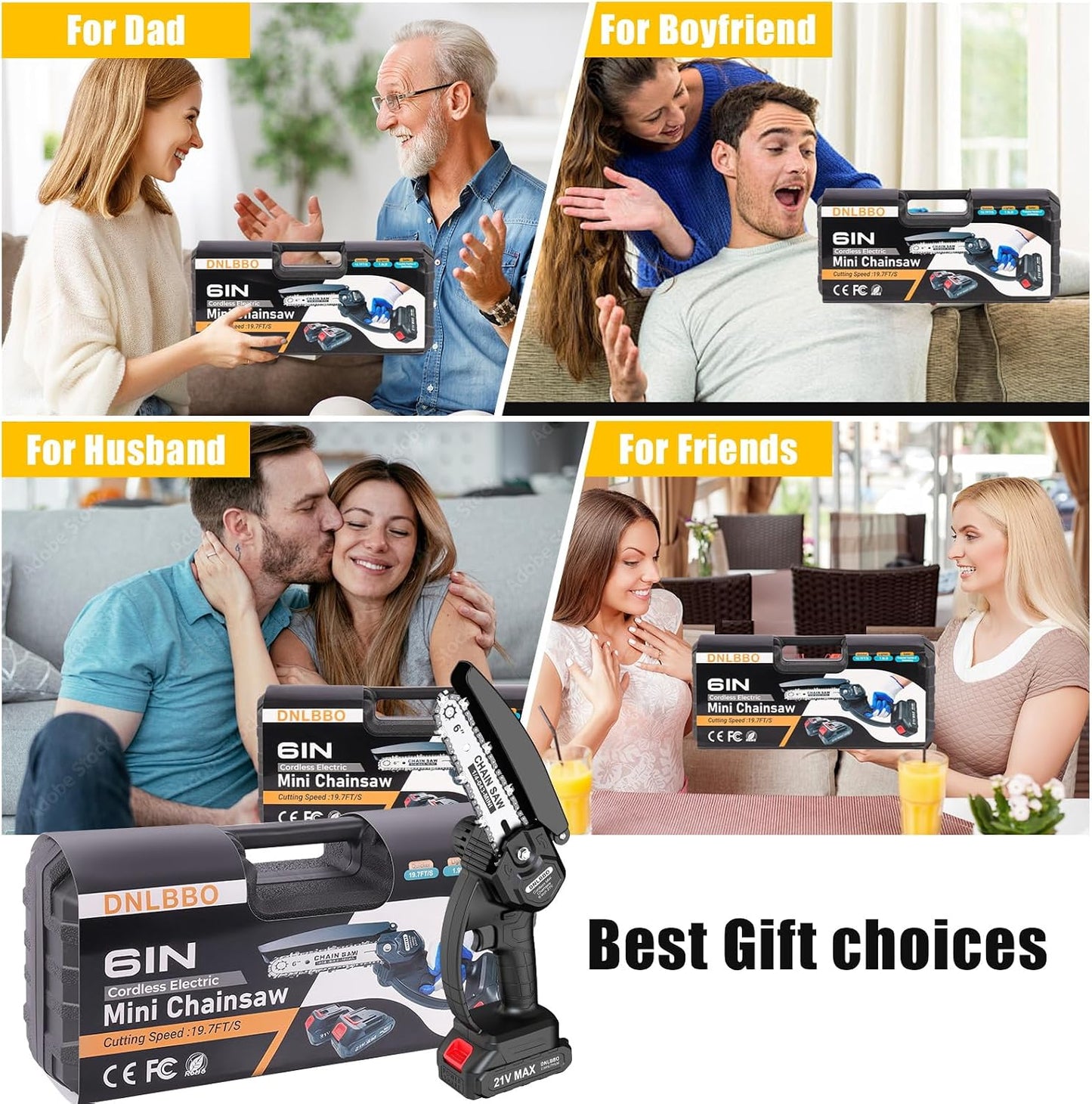 2-in-1 6 IN Electric Pole Saw & Mini Chainsaw, Cordless Battery Pole Saws for Tree Trimming, 21V Cordless Battery Chainsaw Powered with 2 Batteries, Lightweight Tree Trimming Tool for Small Branches