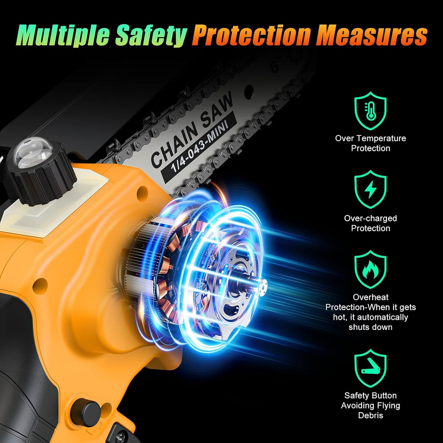 2-in-1 6 IN Electric Pole Saw & Mini Chainsaw, Cordless Battery Pole Saws for Tree Trimming, 21V Cordless Battery Chainsaw Powered with 2 Batteries, Lightweight Tree Trimming Tool for Small Branches