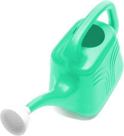 Classic 2 Gallon Plastic Watering Can - Indoor/Outdoor with 256 Fl Oz Capacity, Removable Nozzle, Mint Green
