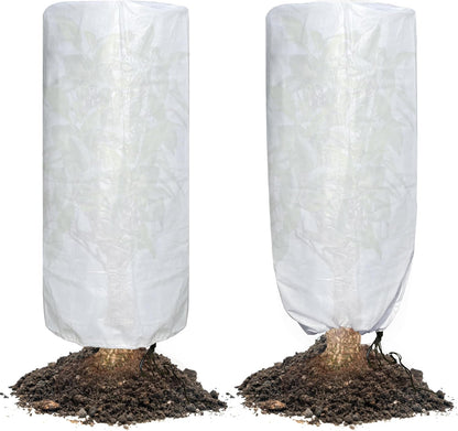 Plant Covers Freeze Protection 0.95oz H108''xW96'' Shrub Jacket - Frost Blanket for Harsh Weather Resistance & Season Extension