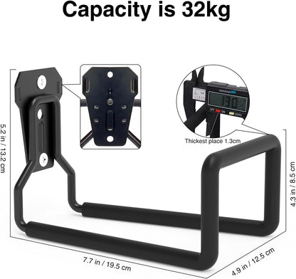 Metal Garden Hose Holder Wall Mount – Heavy Duty Water Hose Hanger for Outside Yard, Sturdy Hose Holder for Garden Hose, Hose Storage Hook for Extension Cord, Garage & Backyard