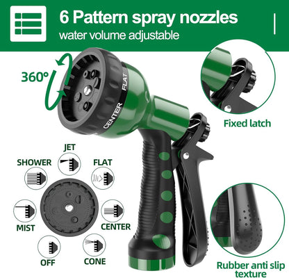 3/8" Lightweight Coil Garden Hose 50 FT, EVA Flexible Water Hose