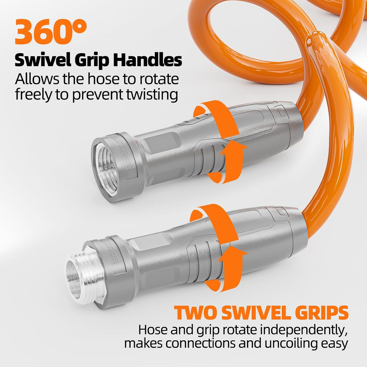 3/8" Lightweight Coil Garden Hose 50 FT, EVA Flexible Water Hose