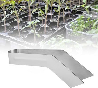 Seedling Transplant Tong Stainless Steel Gardening Tool Professional Plant Transplanting Plier for Reducing Root Damage Ideal for Gardeners and Plant Enthusiasts (53mm)