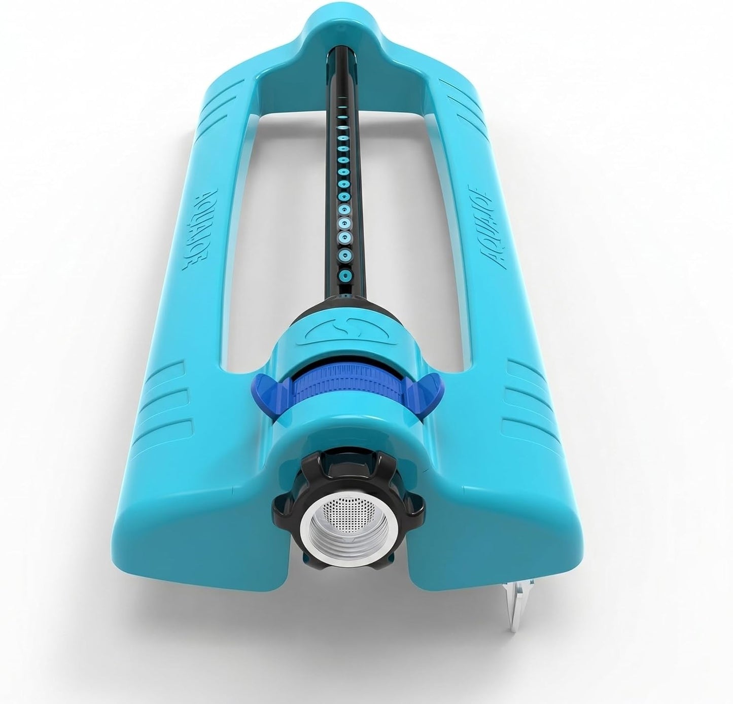 Oscillating Sprinkler with Adjustable Spray, 16 Clog-Resistant Nozzles, Metal Base & 3600 Square Foot Coverage, Compatible with Garden Hoses