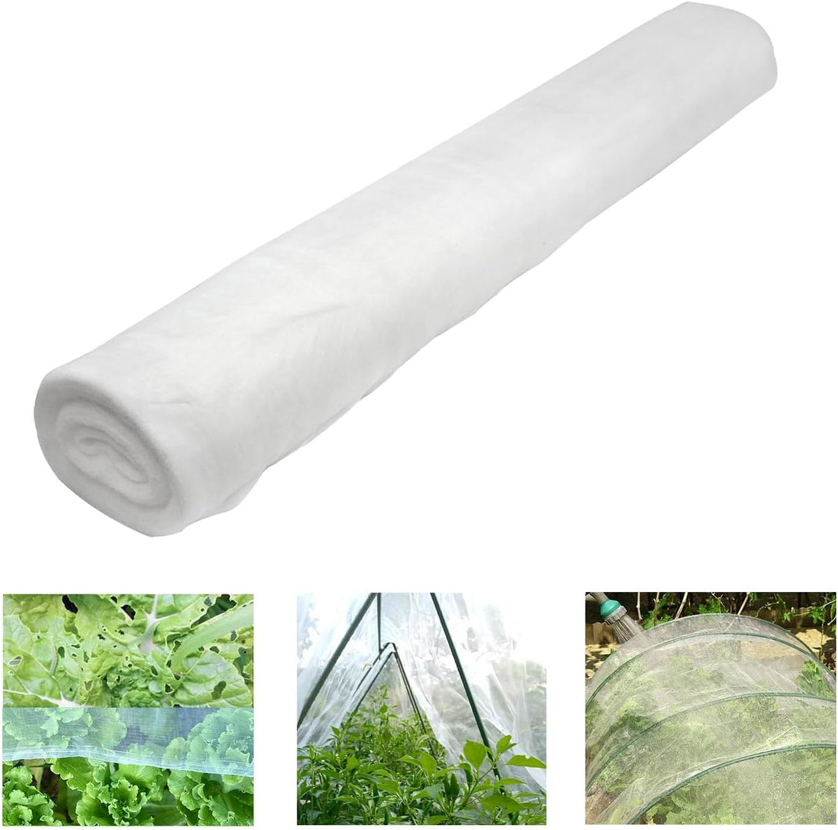 Roll Packed 5x100FT Garden Netting, Fine Mesh Insect Barrier for Plants
