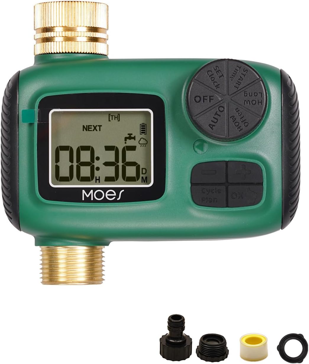 2 Zone Sprinkler Timer for Garden Hose,Brass Inlet Water Timer