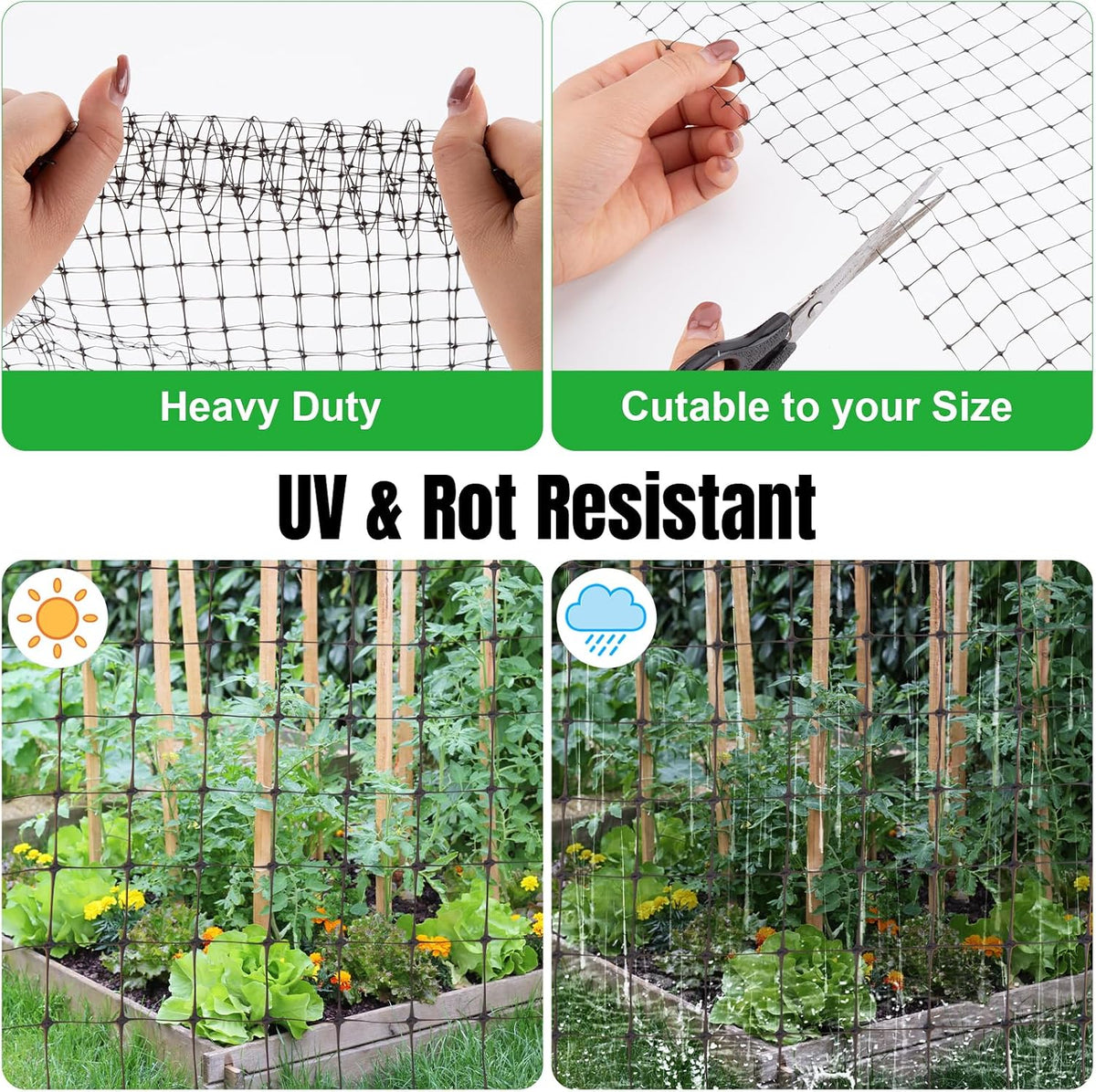 Bird Netting Deer Fence Netting 5 x 100FT Heavy Duty Garden Netting