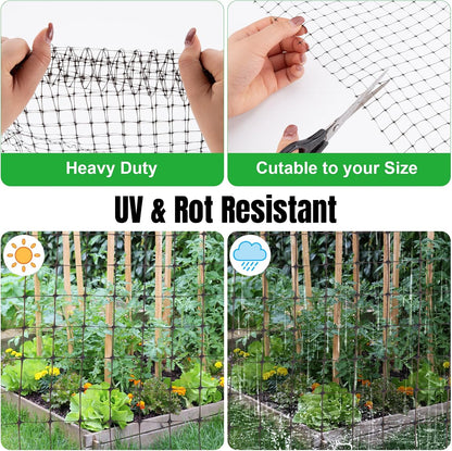 Bird Netting Deer Fence Netting 5 x 100FT Heavy Duty Garden Netting